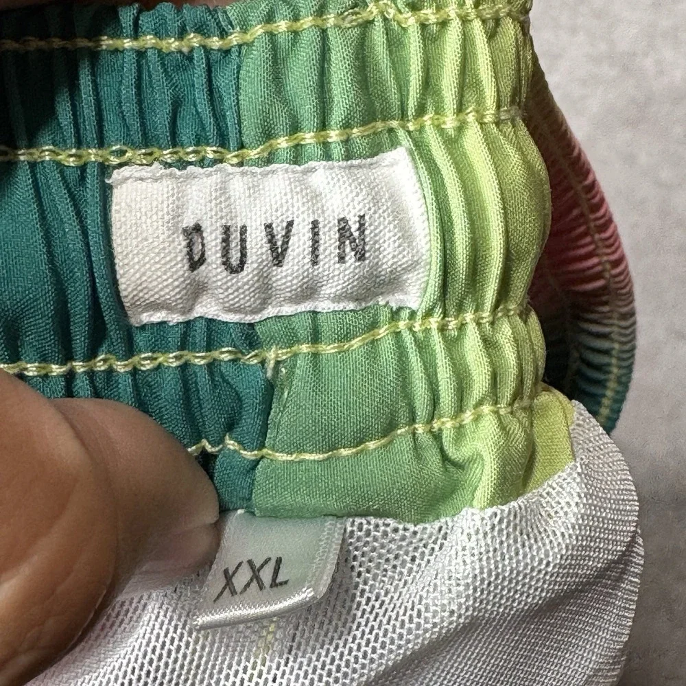 Duvin Swim Trunks 2XL‎ Zebra Print Multicolor Striped Board Shorts Lined